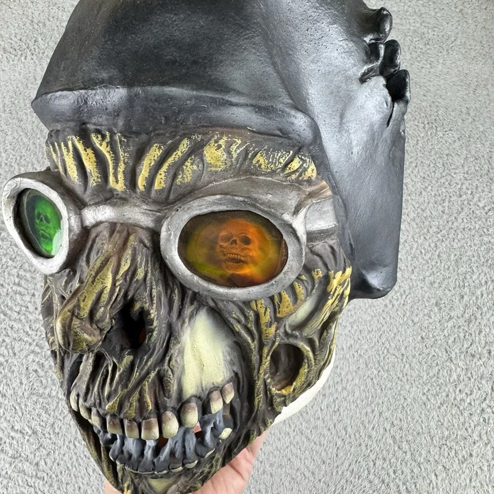 Motorcycle Monster Halloween Mask Adult Rubies Costume 1995 Vintage Latex Rubber